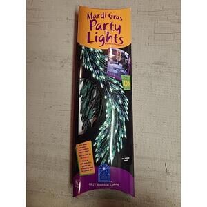Bethlehem Lighting Mardi Gras Party 100 Cluster Green Christmas Holiday Lights